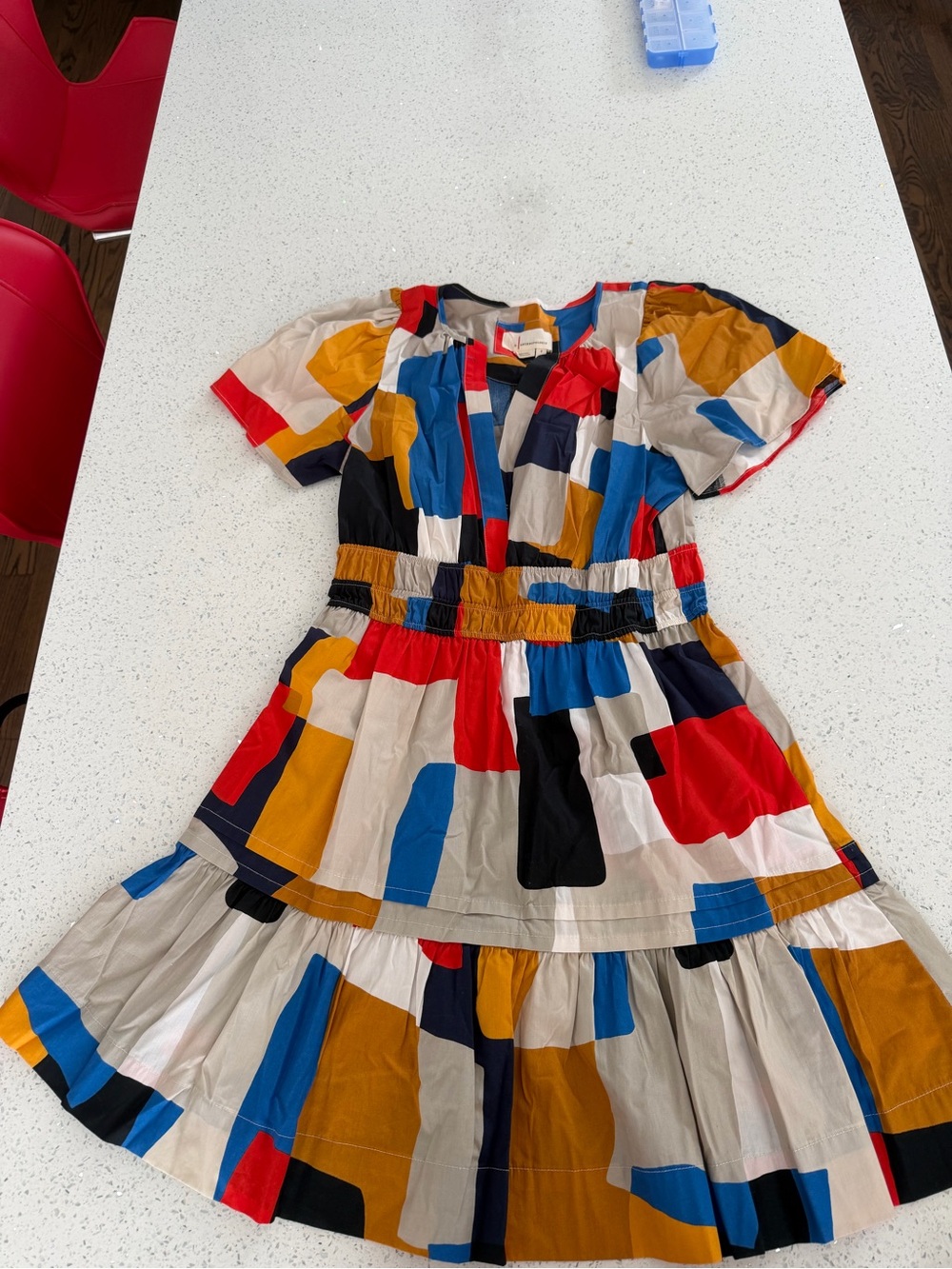 Anthropologie Somerset Mini Colorblock Cotton Blend Dress